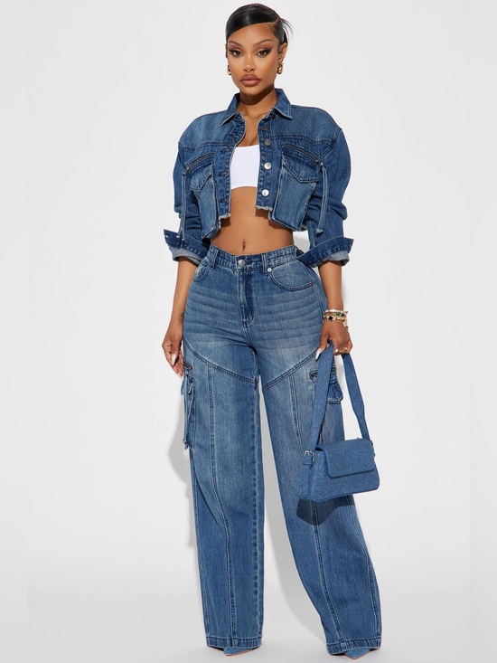 Fashion Nova Denim - NWT fashion, nova, devil and disguise cargo straight leg jeans